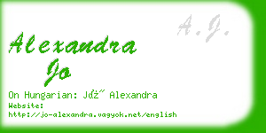 alexandra jo business card